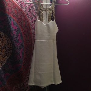 White and Gold dress from Tobi